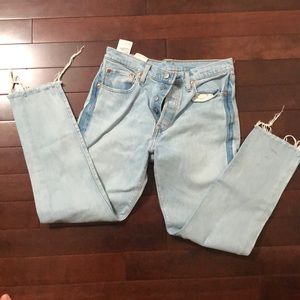 Two toned Levi’s premium 501 jeans probably size 28